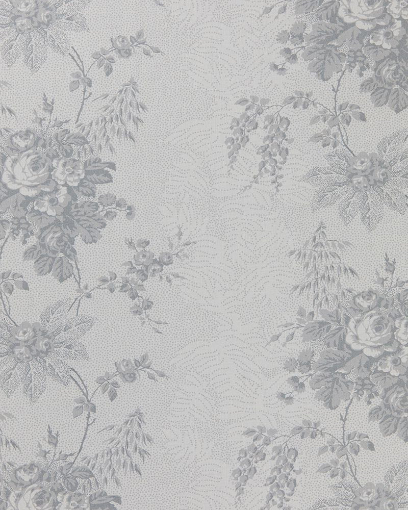Charlotte French Blue on White fabric by Cabbages & Roses