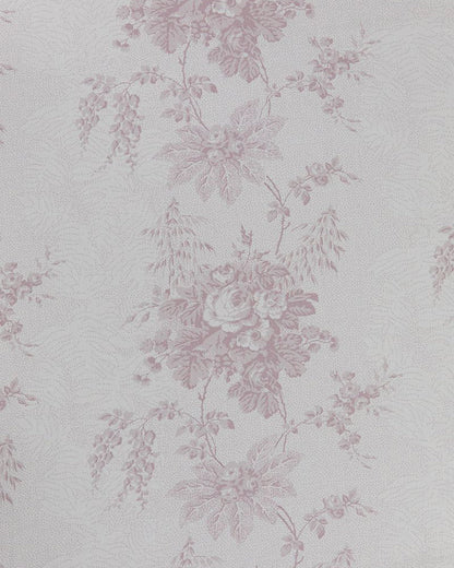 Charlotte Lilac on White fabric by Cabbages & Roses
