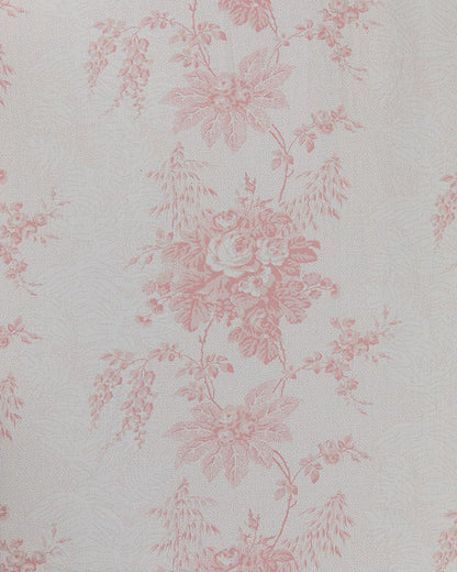 Charlotte Pink on White fabric by Cabbages & Roses