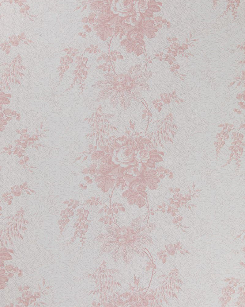 Charlotte Rose on White fabric by Cabbages & Roses