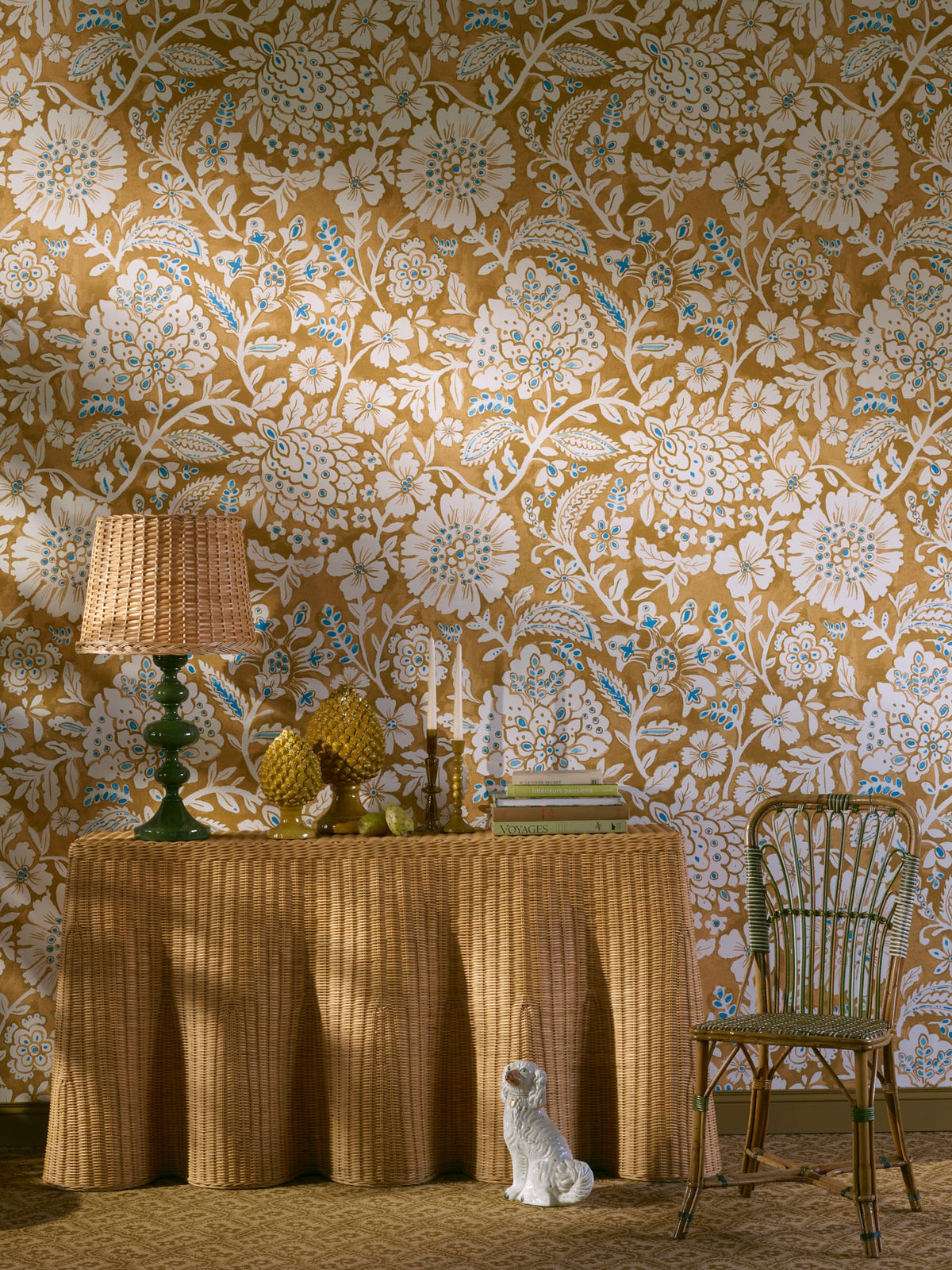 Charmes Wallpaper by Pierre Frey shown in a room setting (view 1)
