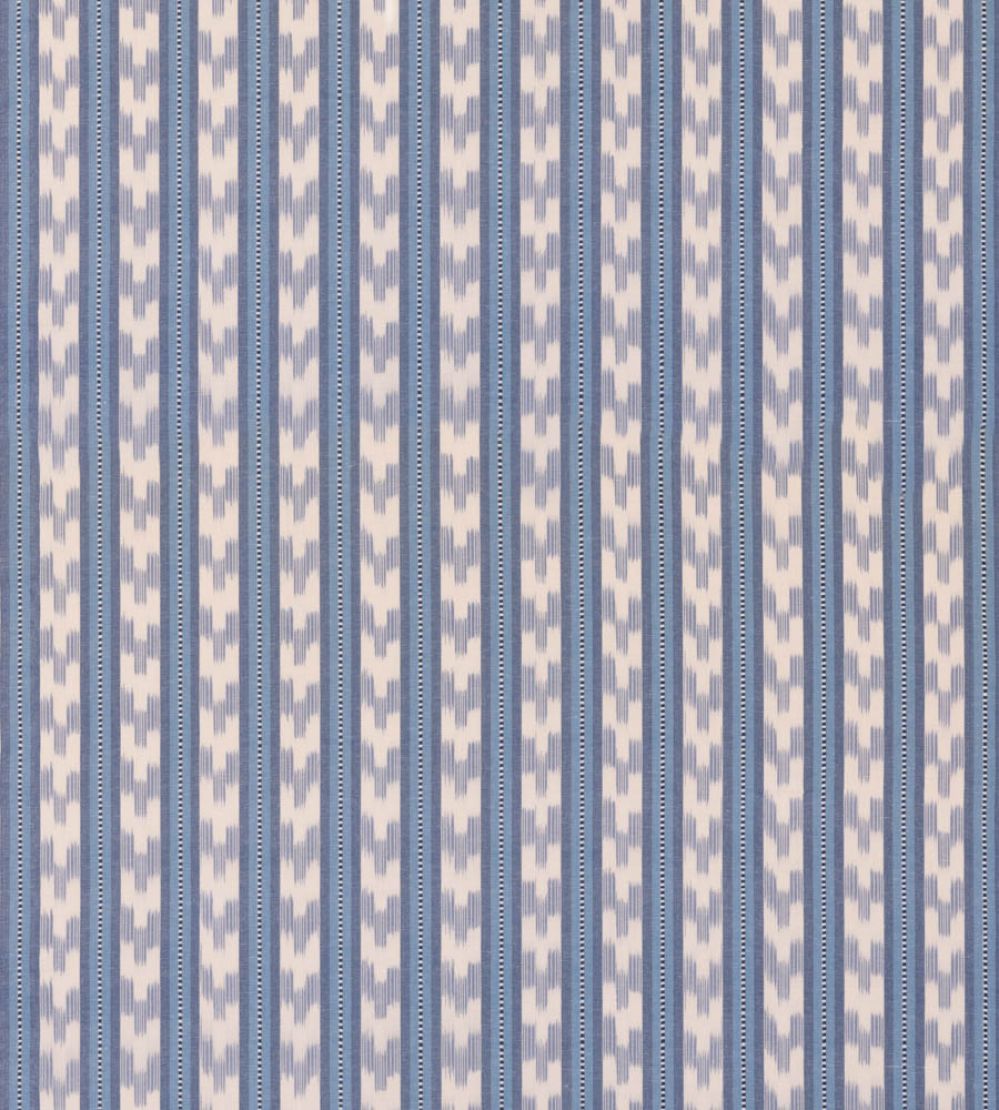 Chart Stripe Fabric by Mulberry Home Blue