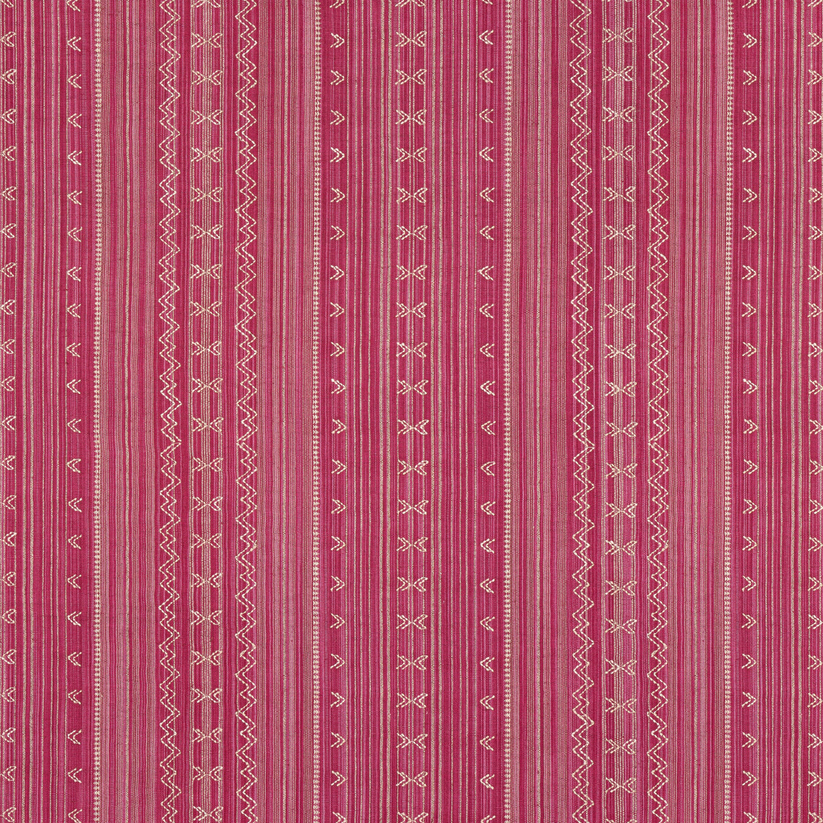 Charter Stripe Embroidery Fabric by Thibaut in Raspberry (W736454)