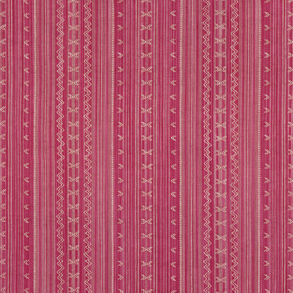 Charter Stripe Embroidery Fabric by Thibaut in Raspberry (W736454)