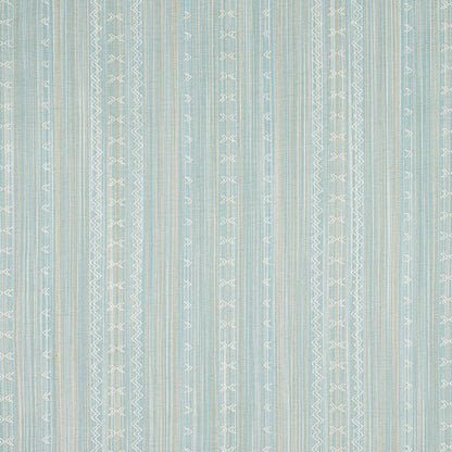 Charter Stripe Embroidery Fabric by Thibaut in Seaglass (W736455)