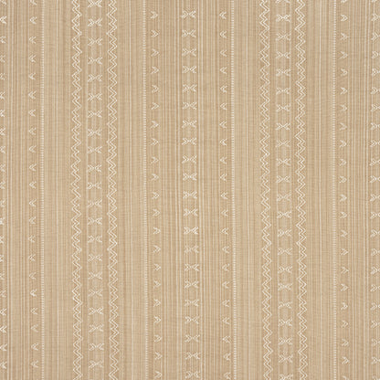 Charter Stripe Embroidery Fabric by Thibaut in Camel (W736457)