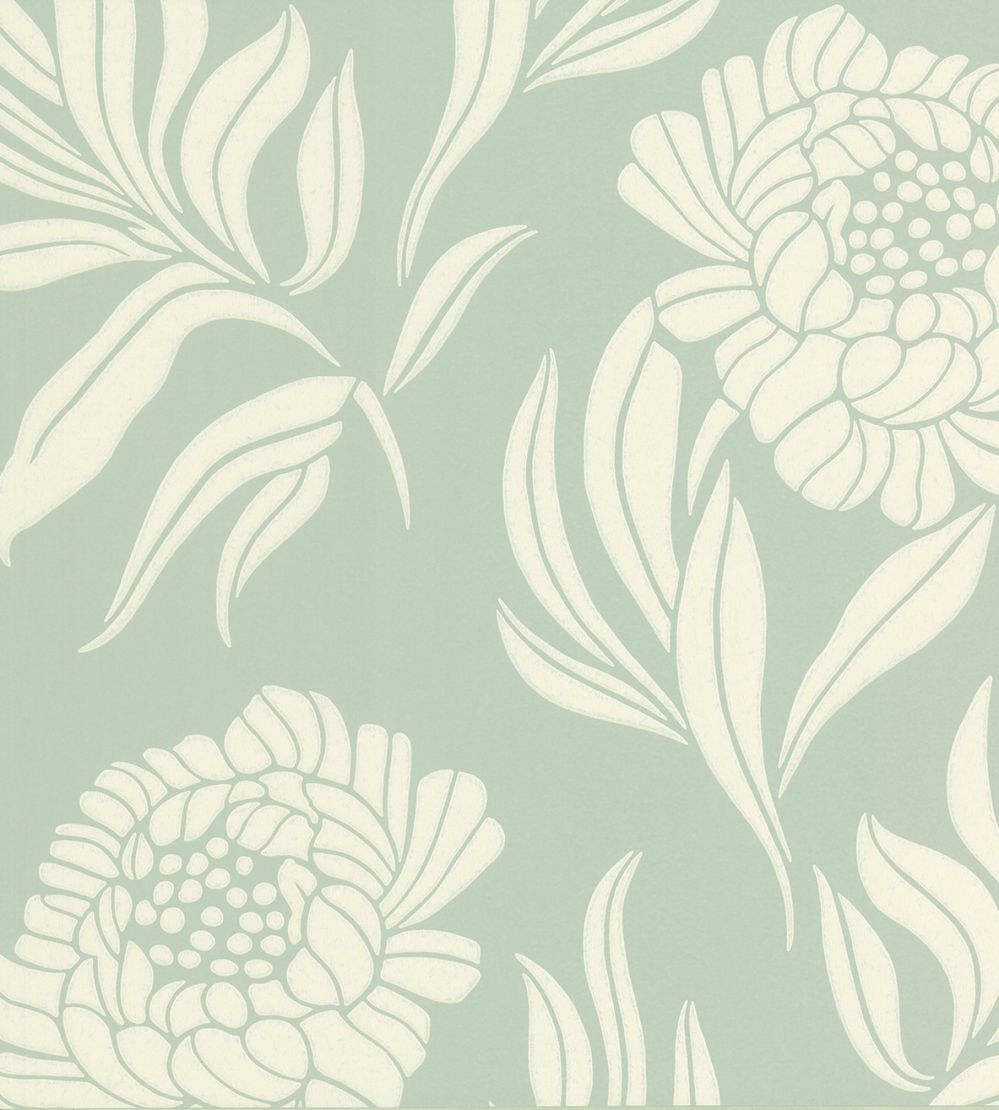 Chatsworth Wallpaper by 1838 Wallcoverings Duck Egg Blue