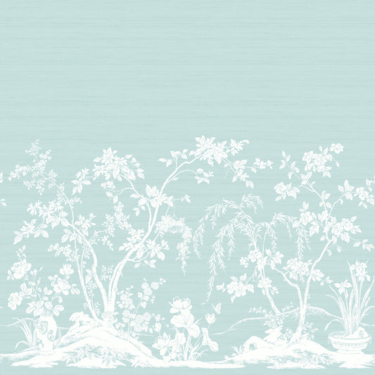 Chaumont Mural by Thibaut in Spa Blue (TM4523)