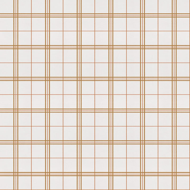 Check 7 wallpaper by Coordonné in Curry, flat pattern view
