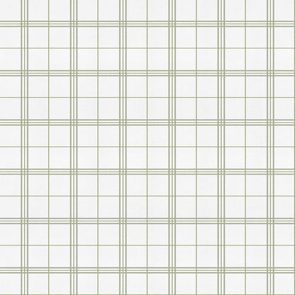 Check 7 wallpaper by Coordonné in Matcha, flat pattern view