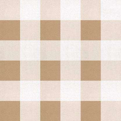 Check 8 wallpaper by Coordonné in Curry, flat pattern view