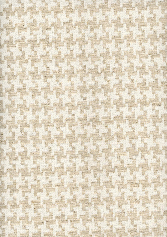 Check fabric by Coordonné in Beige, flat pattern view