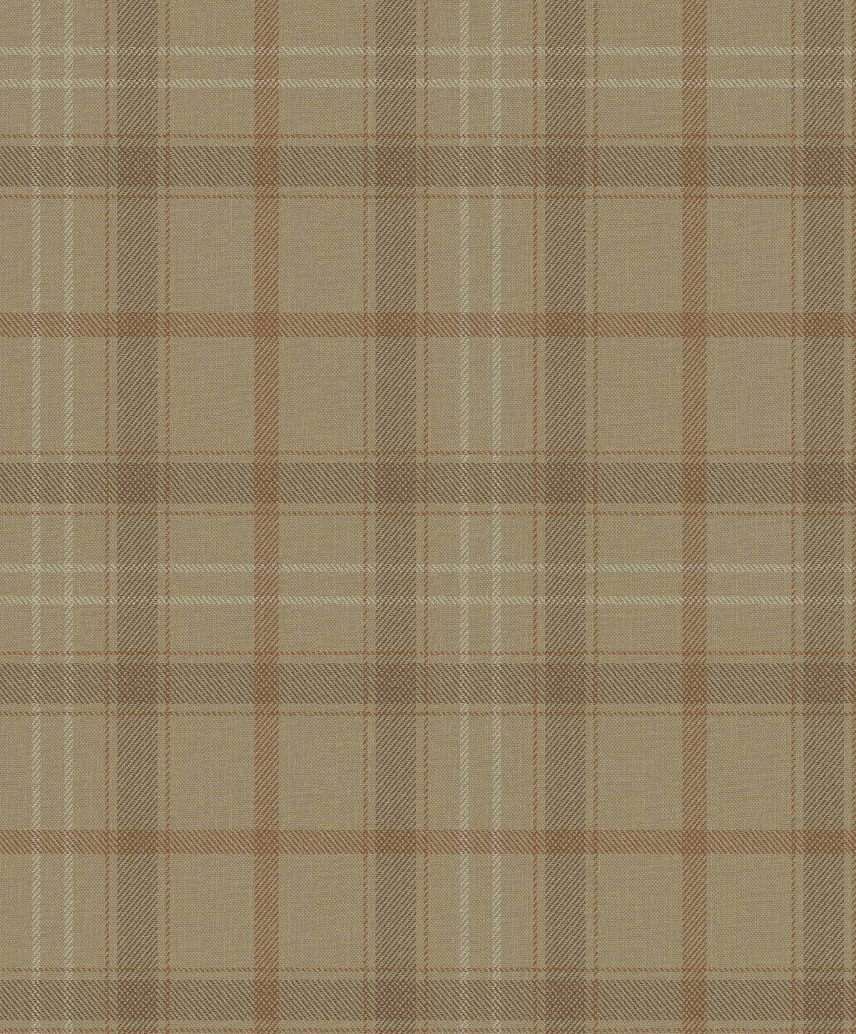 Check wallpaper by Coordonné in Brown, flat pattern view