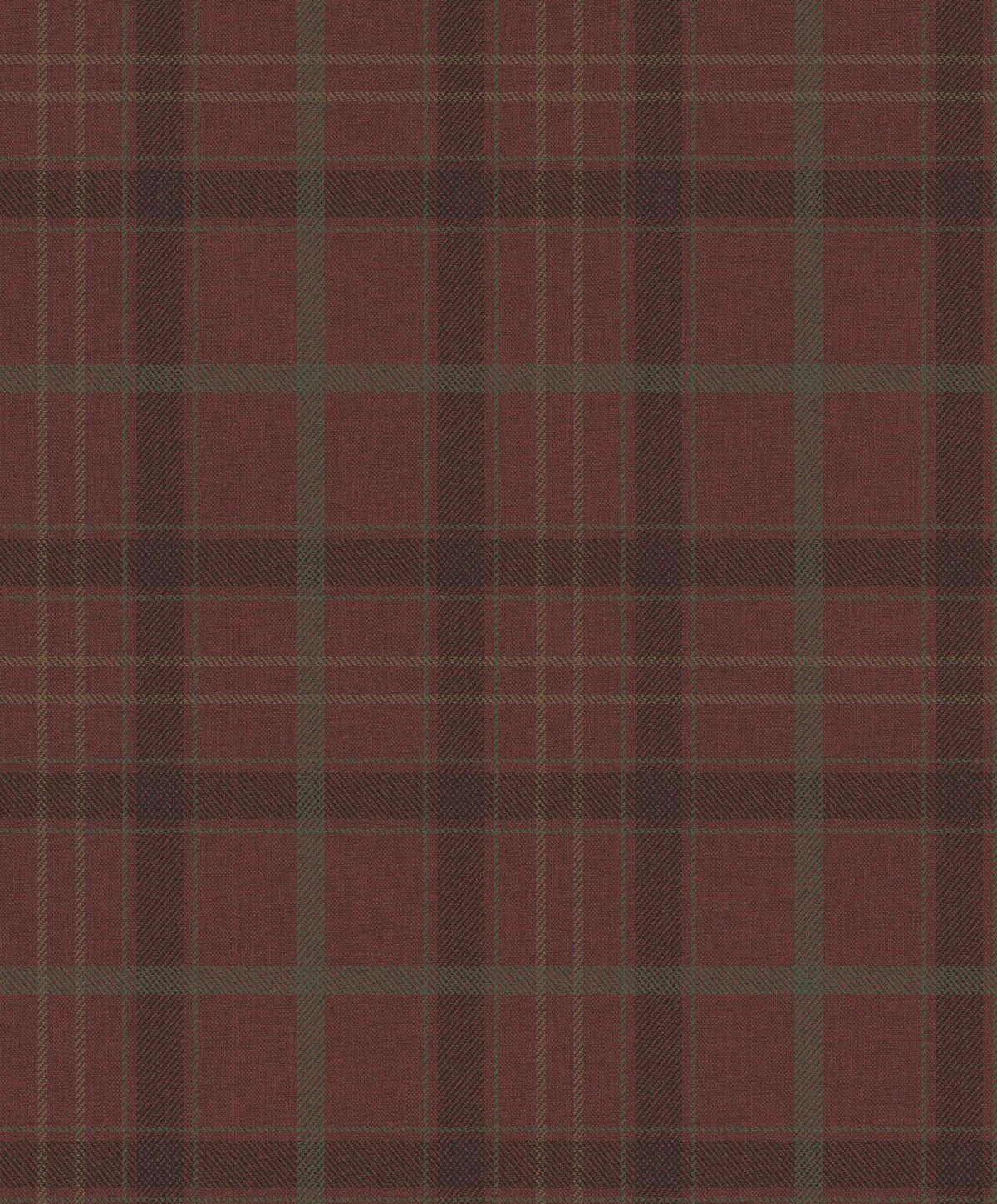 Check wallpaper by Coordonné in Burgundy, flat pattern view