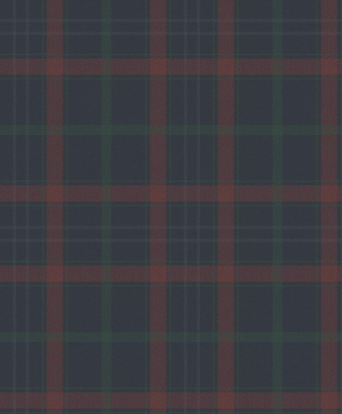 Check wallpaper by Coordonné in Cobalt, flat pattern view