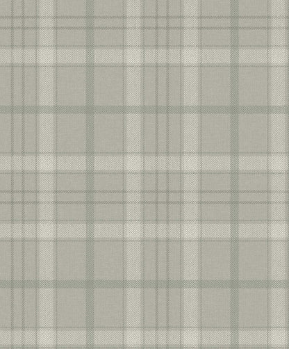 Check wallpaper by Coordonné in Grey, flat pattern view