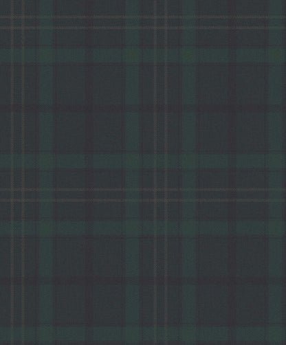 Check wallpaper by Coordonné in Navy, flat pattern view