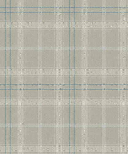 Check wallpaper by Coordonné in Pearl, flat pattern view