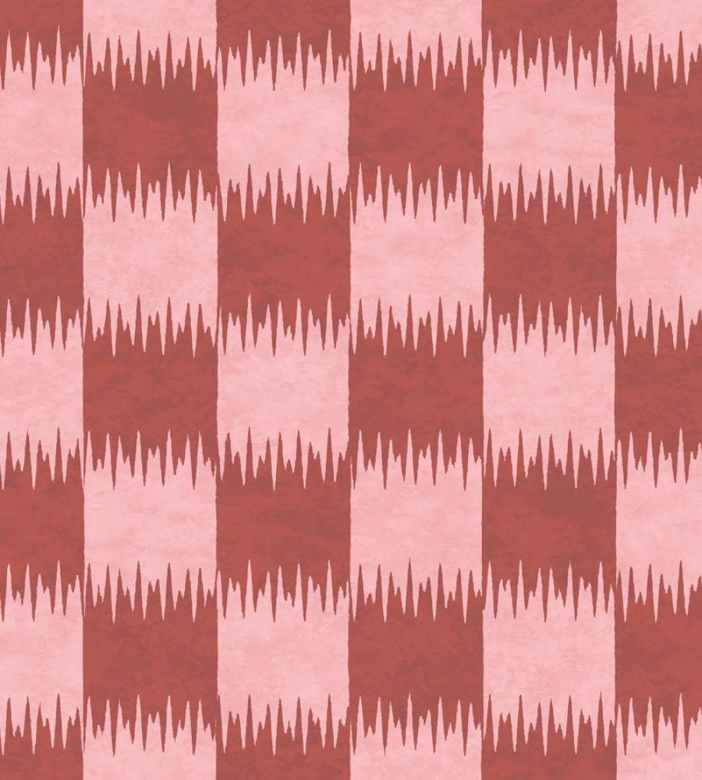 Checkmate Wallpaper by Woodchip & Magnolia Cherry Red