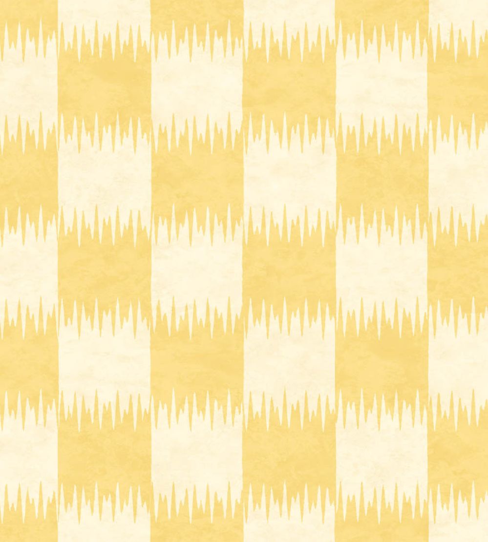 Checkmate Wallpaper by Woodchip & Magnolia Daffodil Yellow