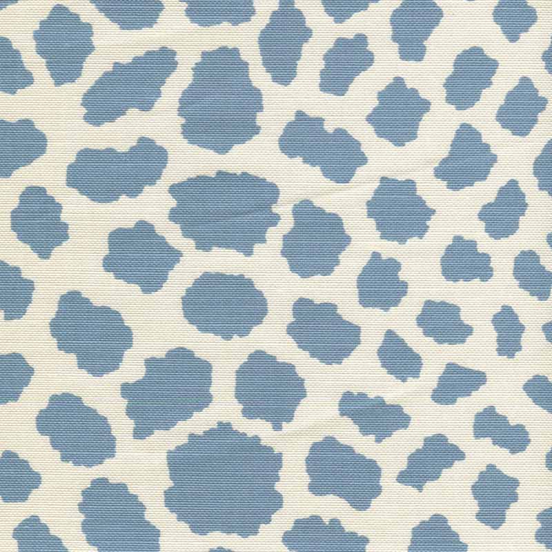 Cheetah Windsor Blue fabric by Quadrille