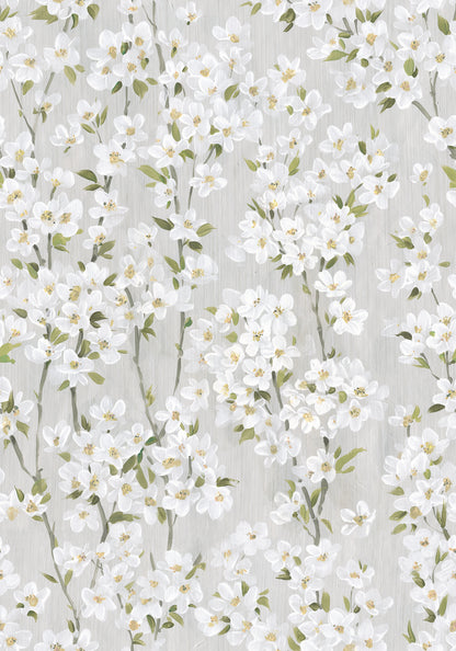 Cherry Blossom Tree White mural by Rebel Walls