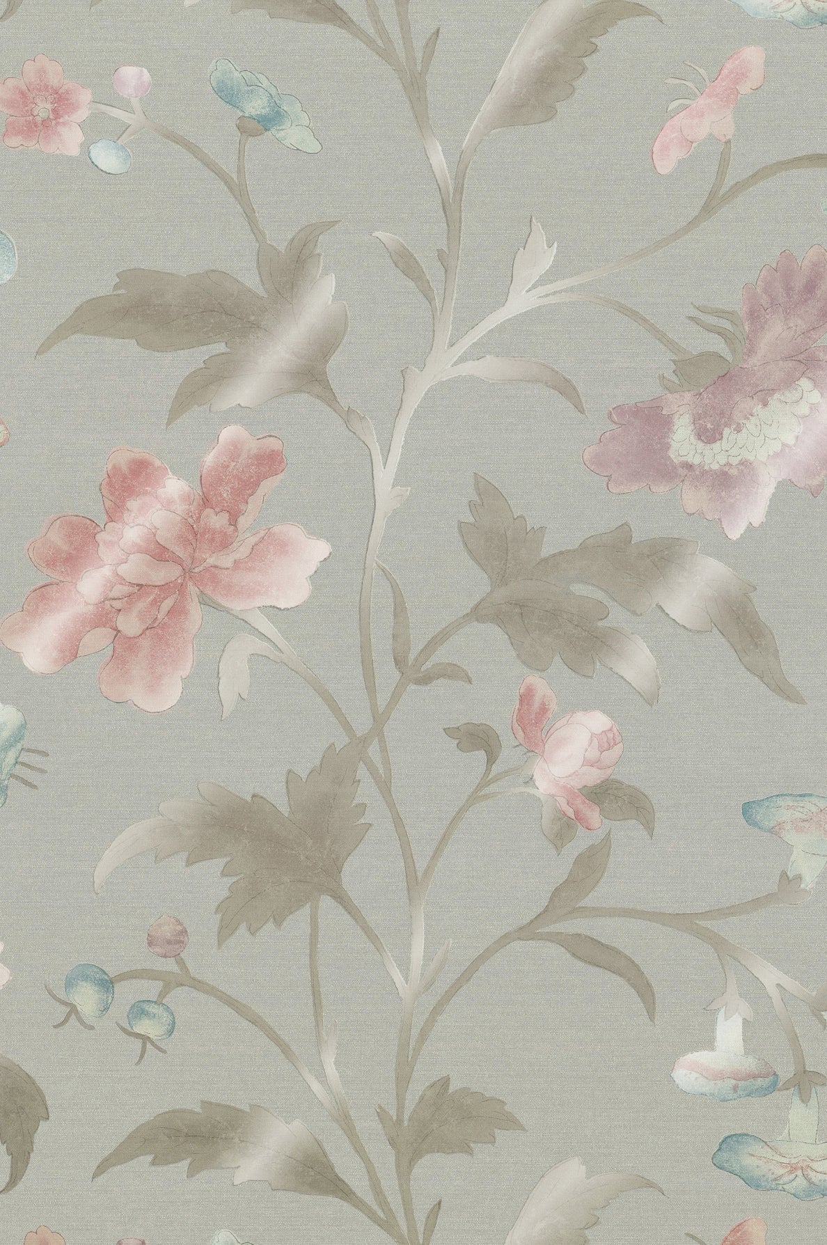 China Rose wallpaper by Little Greene in French Grey Lustre