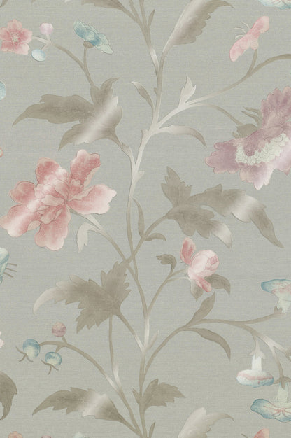 China Rose wallpaper by Little Greene in French Grey Lustre