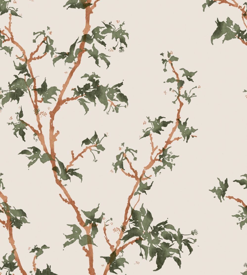 Chinese Branch Wallpaper by Cole & Son Leaf Green