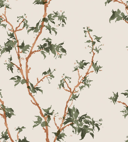 Chinese Branch Wallpaper by Cole & Son Leaf Green