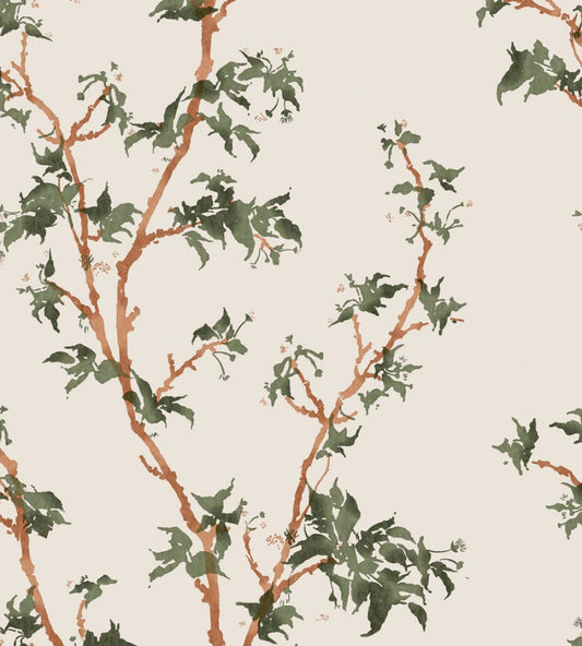 Chinese Branch Wallpaper by Cole & Son Leaf Green