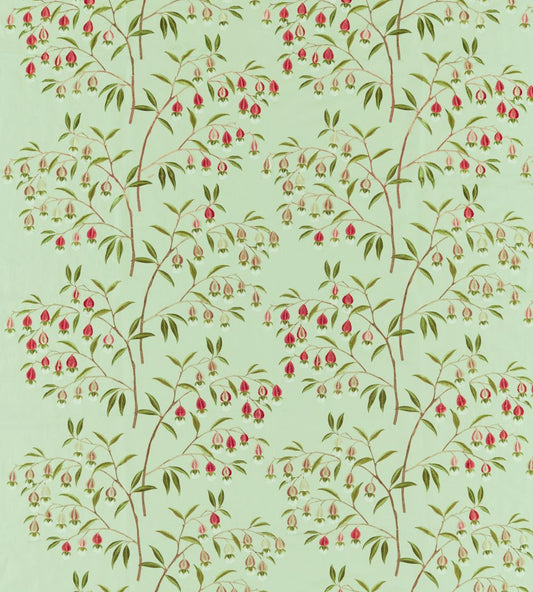 Chinese Lantern Fabric by Sanderson Mint & Apricot