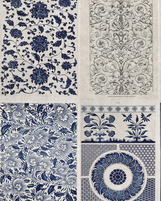 Chinese Pattern Blue wallpaper by MINDTHEGAP