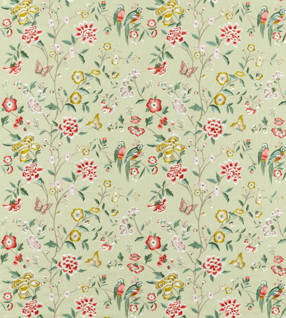 Chinoiserie Hall Fabric by Sanderson Bamboo & Rose