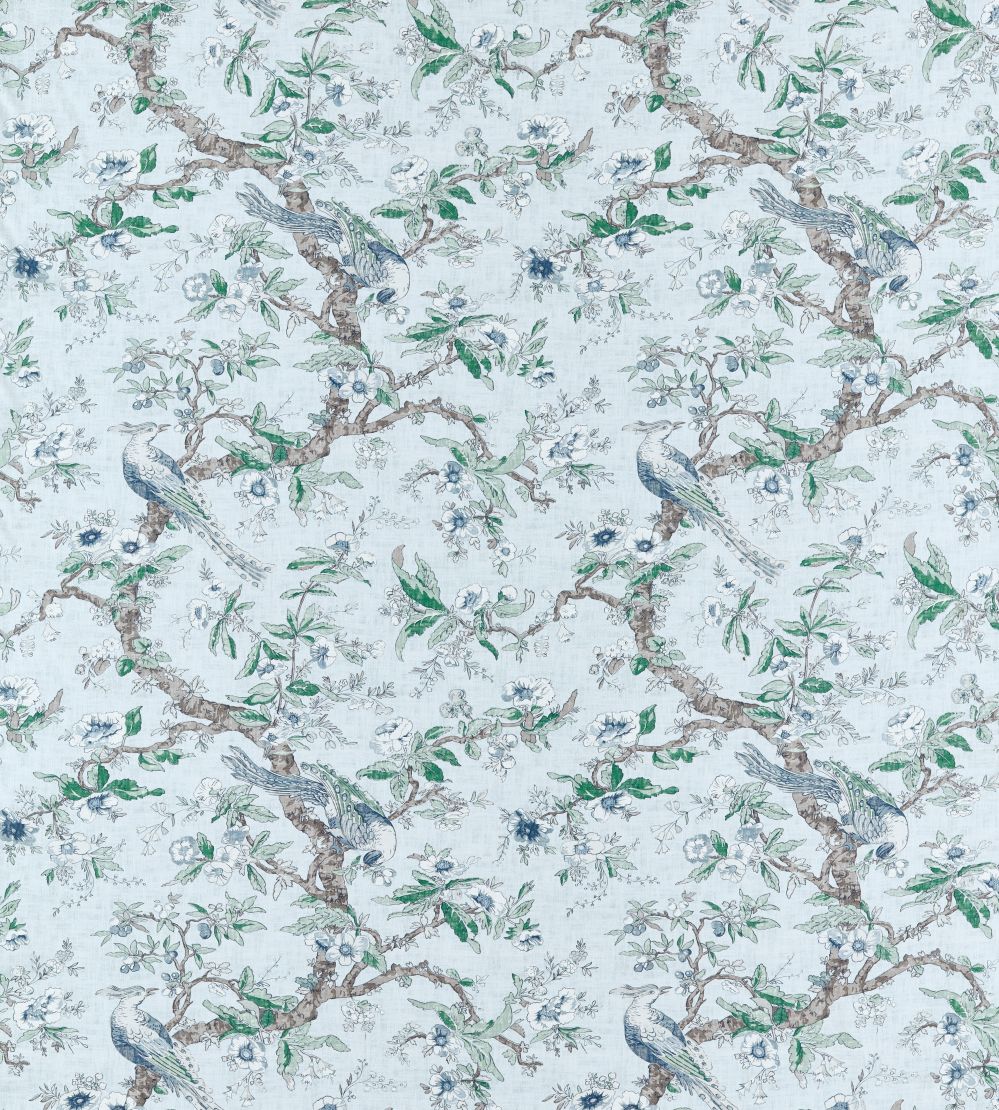 Chintz Fabric by Zoffany Blue Stone