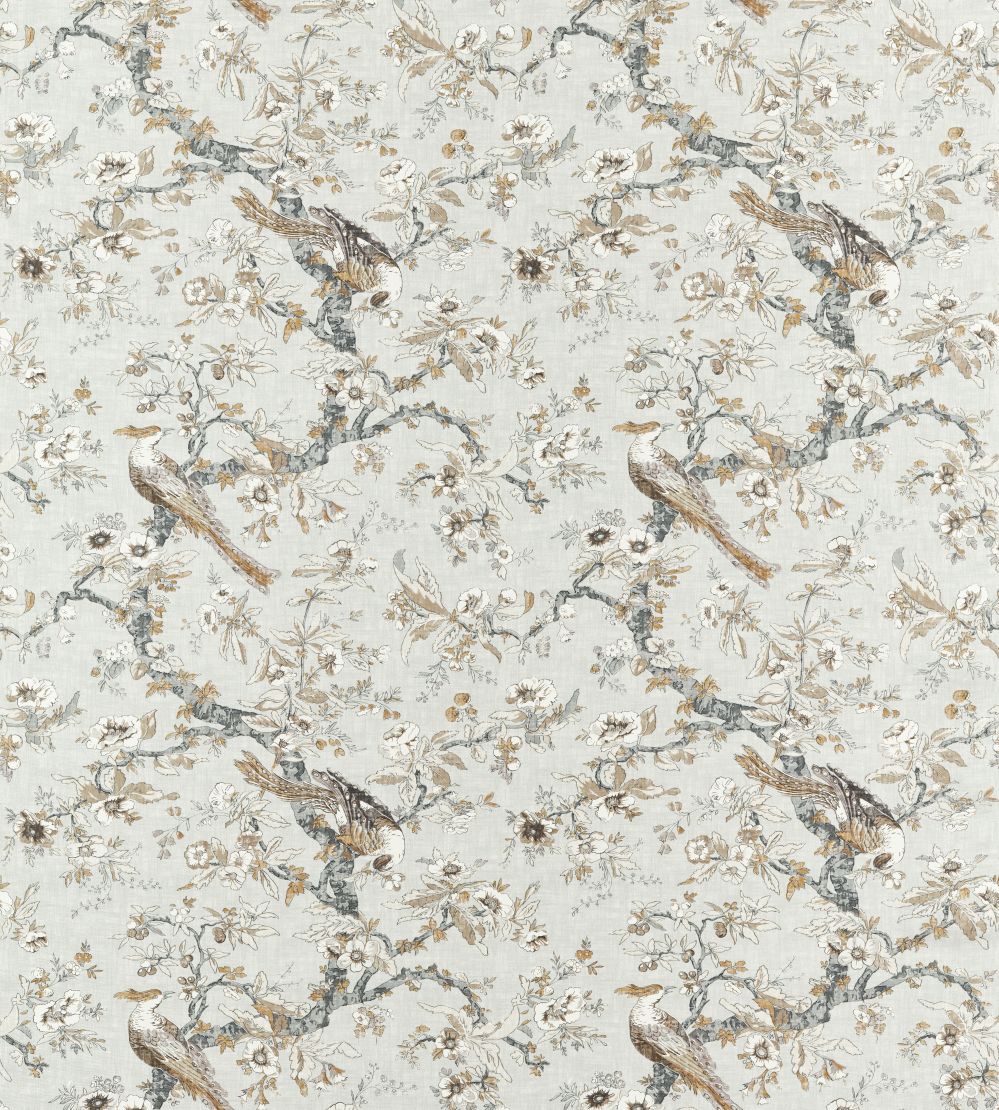 Chintz Fabric by Zoffany Quartz Grey