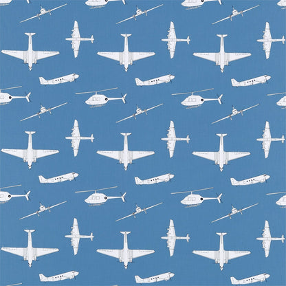 Chocks Away Royal Blue fabric by Harlequin