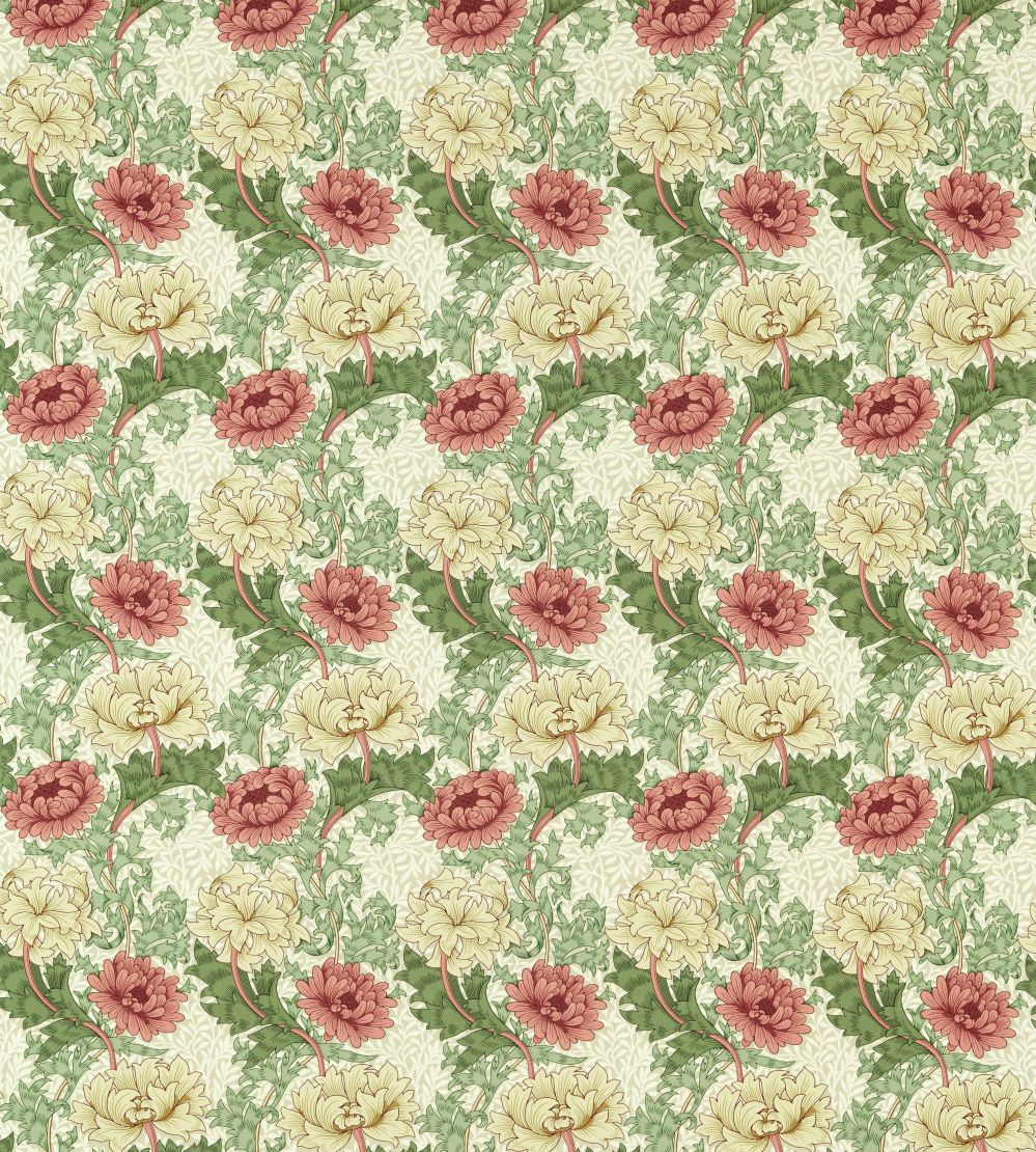 Chrysanthemum Outdoor Fabric by Morris & Co Russet