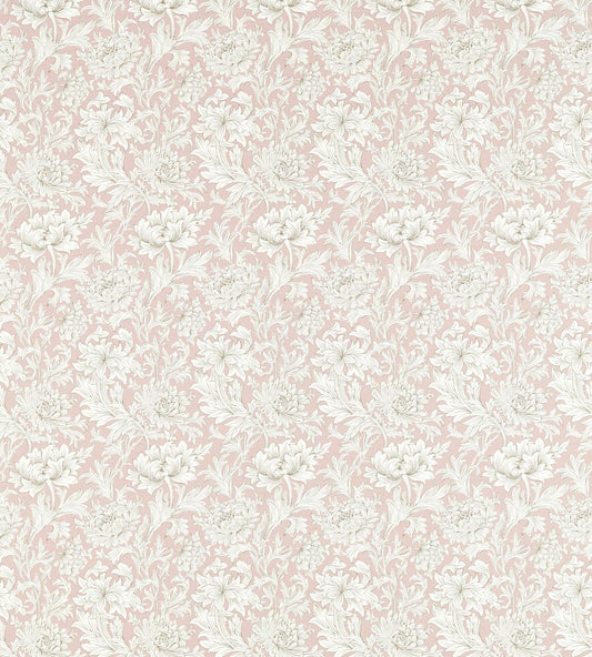 Chrysanthemum Toile Fabric by Morris & Co Cochineal Pink