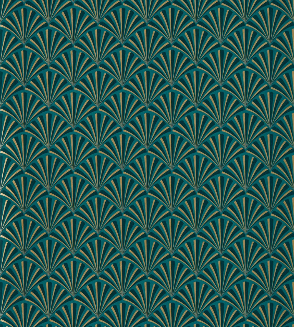 Chrysler Wallpaper by Clarke & Clarke Teal