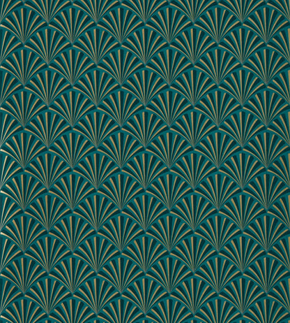 Chrysler Wallpaper by Clarke & Clarke Teal