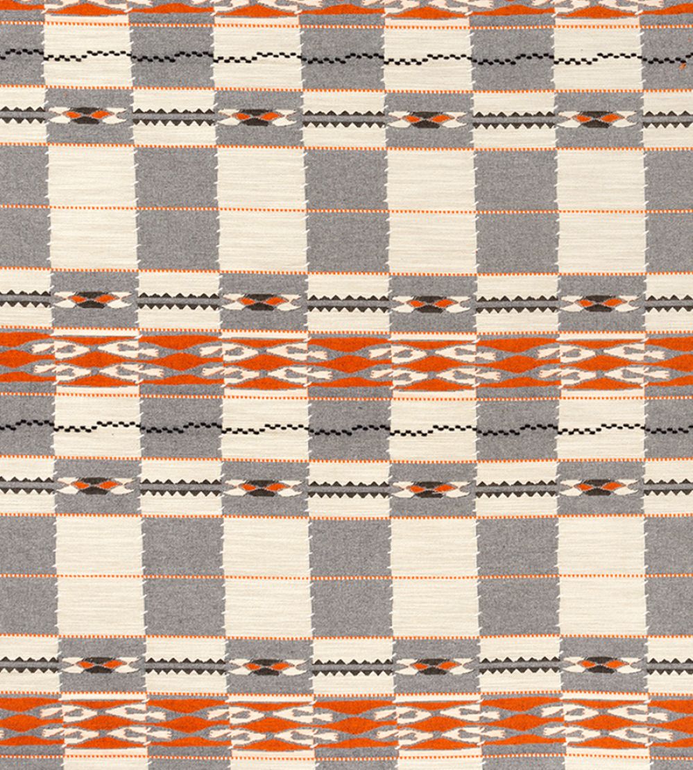 Chubby Check Fabric by Christopher Farr Cloth Grey