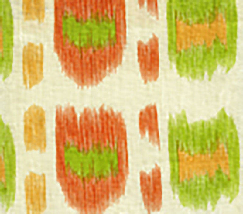 Cintra Tangerines, Jungle Green fabric by Alan Campbell