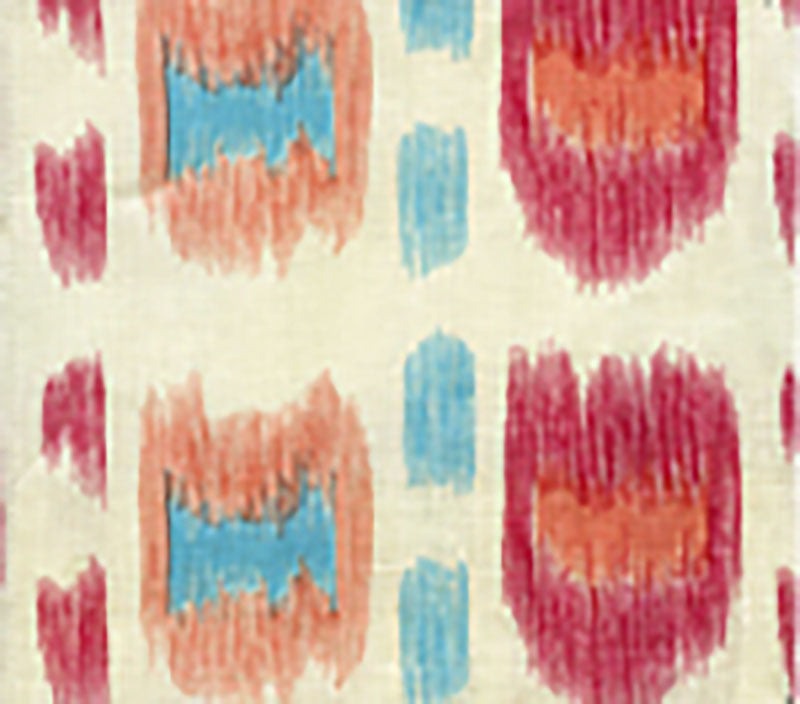 Cintra Multi Rose Turquoise fabric by Alan Campbell