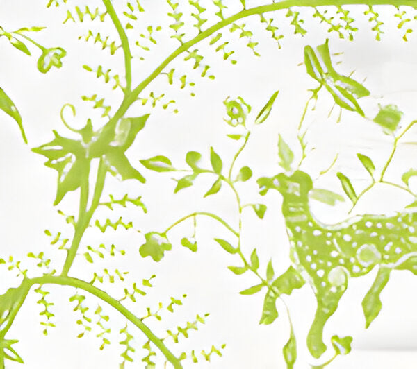 Cirebon Green Grass fabric by China Seas