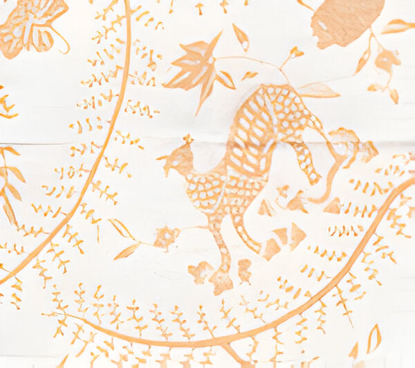 Cirebon Apricot fabric by China Seas