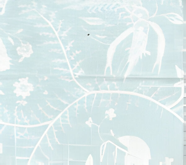 Cirebon Reverse Pale Aqua fabric by China Seas
