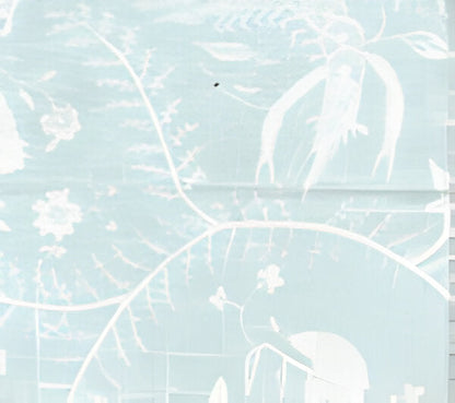 Cirebon Reverse Pale Aqua fabric by China Seas