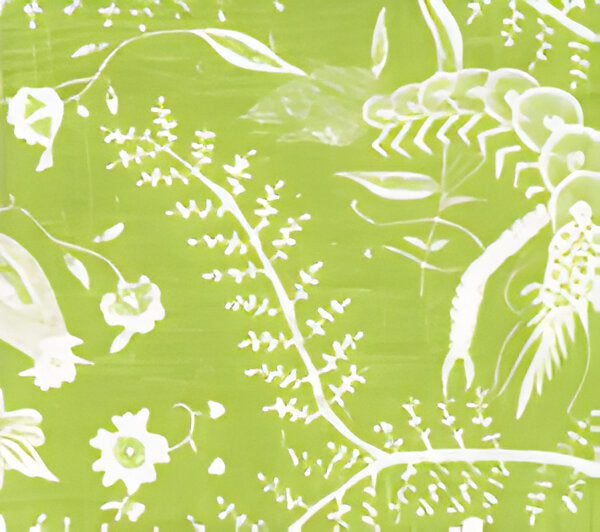 Cirebon Reverse Green Grass fabric by China Seas