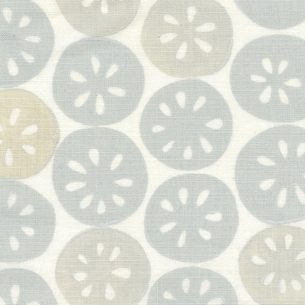 Citrus Handblock Fabric by Galbraith & Paul in Arctic